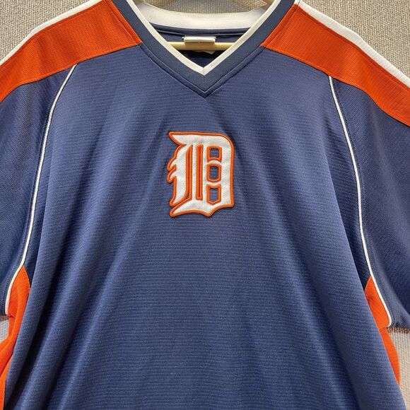 Majestic Detroit Tigers Old English D Stitch Baseball Jersey VTG 90s Men's XL - Picture 3 of 8